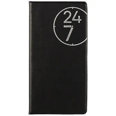 Еженедельник недатированный «24/7» А6, 56 листов, черный, Escalada - фото 1