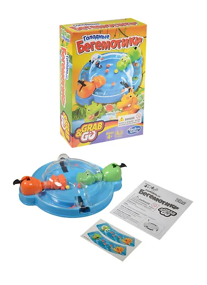 Настольная Игра HASBRO Дорожная Игра, Голодные бегемотики - фото 1