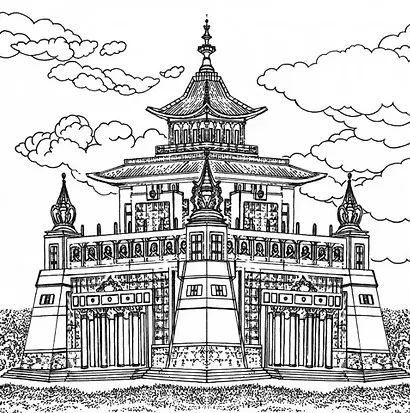 Путешествие по России. Раскраска-антистресс для работы карандашами, маркерами и гелевыми ручками (Орлиное гнездо) - фото 3