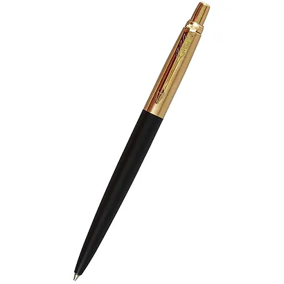 Ручка подарочная шариковая синяя, Jotter Premium Bond Street Black GT, Parker - фото 1