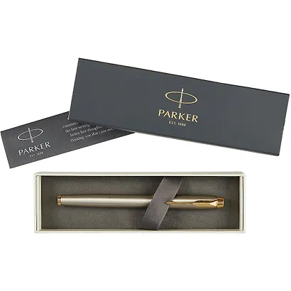 Перьевая ручка Parker, IM Brushed Metal GT, синяя - фото 3