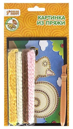 Набор для творчества Color Puppy Картинка из пряжи в ассортименте - фото 1