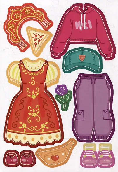 Чудесные наряды. Танцы (более 50 наклеек) - фото 3