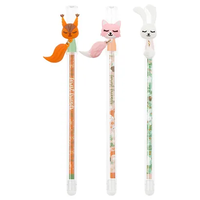 Ручка гелевая пиши-стирай синяя "Lovely animals" в ассортименте, Meshu - фото 3