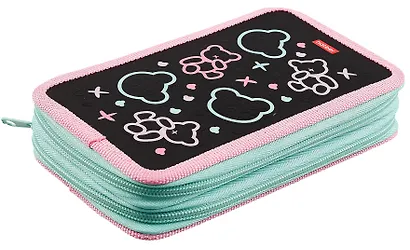 Пенал 2 отделения "Мой мишка" 19*11 см, молния - фото 3