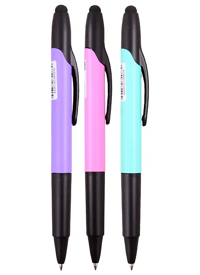 Ручка шариковая Hatber, Trio, синяя, в ассортименте - фото 3