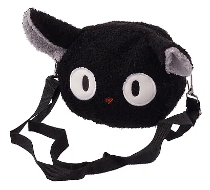 Сумочка на молнии кросс-боди Глазастик (черная) (плюш) (17х17) - фото 3