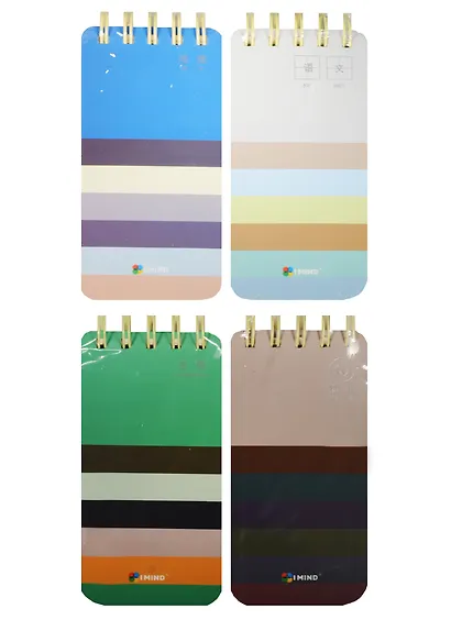 Блокнот А6- 116л 75*150 "Strips" карт.обл., гребень, ассорти, Lenwa - фото 1