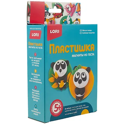 Набор для творчества LORI Пластишка.Магниты из теста Милые панды - фото 1