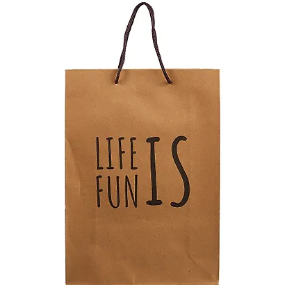 Пакет А4 "Life is fun" крафт, нейтр. - фото 2