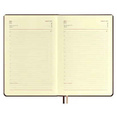 Ежедневник недат. А5 160л "Граниссо" темно-коричневый, кожзам, тв.переплет, застежка-резинка, карман, тонир.блок, ляссе - фото 7