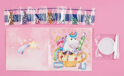 Алмазная открытка "Сладкий День Рождения" 15х15 см - фото 3