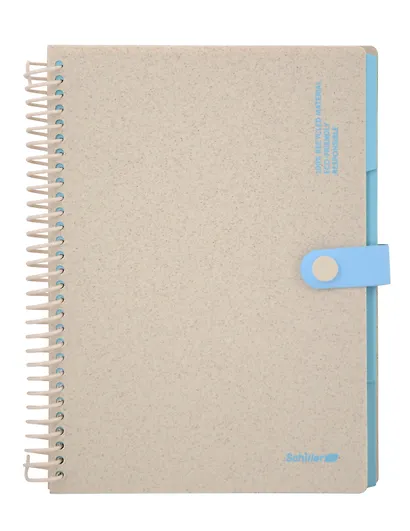 Тетрадь "ECO" B5, 80 листов в клетку, на спирали, на кнопке, Schiller - фото 2