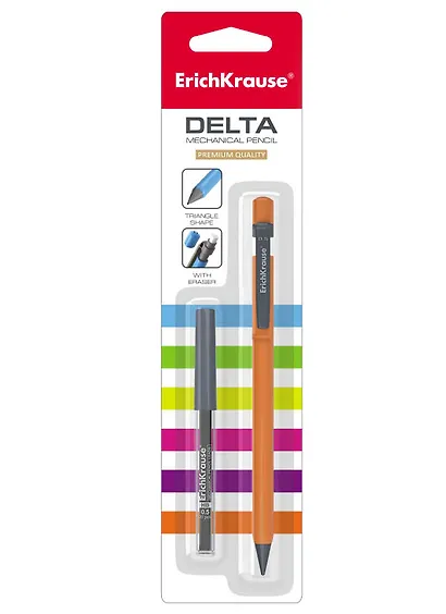 Карандаш механический Erich Krause, Delta, с грифелями 0,5 мм HB - фото 1