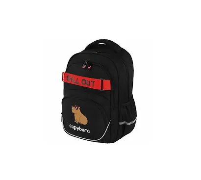 Рюкзак "Calm capy" 2отд., 41*28*17см, 3 кармана, светящийся - фото 1