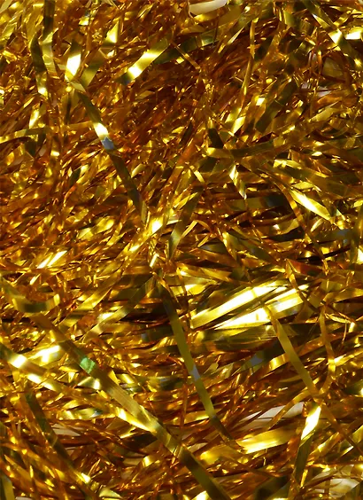 Новогодний дождик золотой мерцающий, 9 х 150 см - фото 1