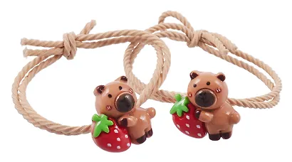 Набор резиночек «Капибары с клубничкой», 2 штуки, пластик, Lafilaf - фото 3