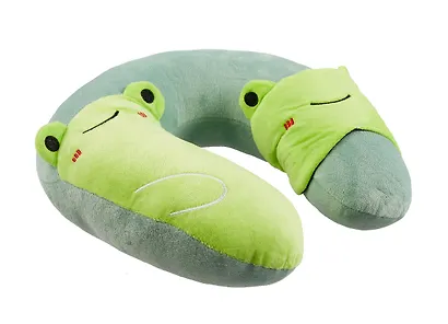 Подголовник с маской Лягушка (текстиль) (30х30) (12-0700-PP2) - фото 8