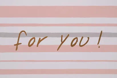 Пакет А5 18*23*10 "For you" жен., бум., тиснение надпись - фото 3