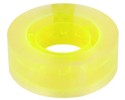 Лента клейкая 19мм*33м прозрачная с цветной втулкой, в ассортименте, 1 штука - фото 2