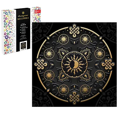 Набор для творчества. Алмазная мозаика Phoenix plus на подрамнике "Мандала", 30 х 30 см - фото 1