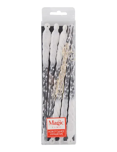 Новогоднее подвесное украшение Сосульки (полистирол) (набор из 6 шт) (21,5x1,4) (94865) - фото 1