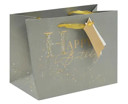 Пакет А5 18*23*10 "Happy Birthday.Gray" нейтр., бум.мат.ламинат - фото 1