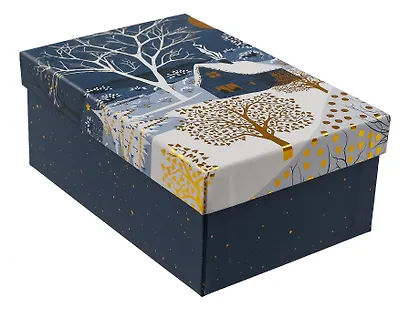 Коробка подарочная "Зимний вечер" 18*12*7см, Новый год, картон - фото 3