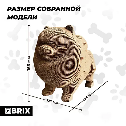 QBRIX Картонный 3D конструктор Шпиц - фото 5