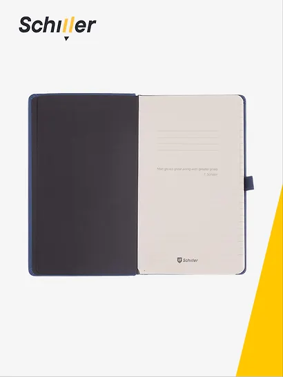 Книга для записей «Classic» А5-, 160 листов в линейку, синяя, Schiller - фото 3