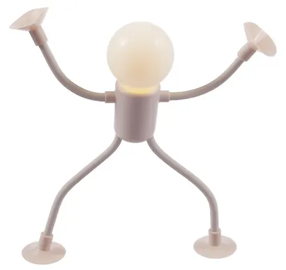 Мини-лампа LED Человечек-лампочка бежевый (17х6) (12-Wenhua-202508-L4) - фото 5