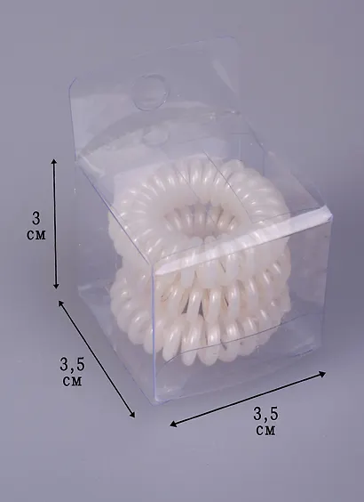 Резинка-браслет для волос белая 3шт  (ПВХ бокс/блистере) 12-03091-С10/12-03914-С10 - фото 1
