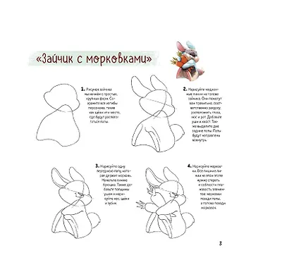 Скетчбук на пружине Рисуем мультяшных животных (заяц) - фото 4