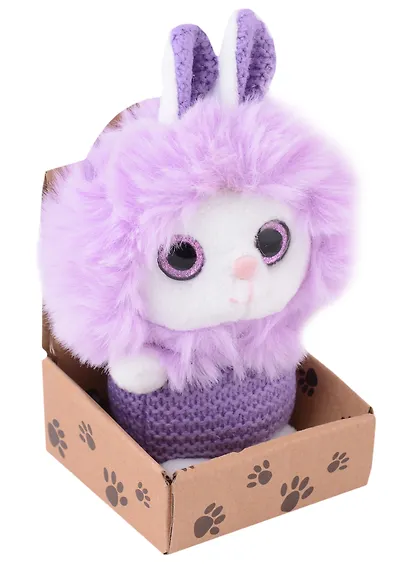 Зайчик милый в крафт коробке - фото 1