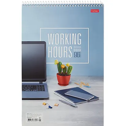 Блокнот А4 96л кл. "Время Управлять" спираль, жестк.подложка, мел.картон, УФ-лак - фото 1