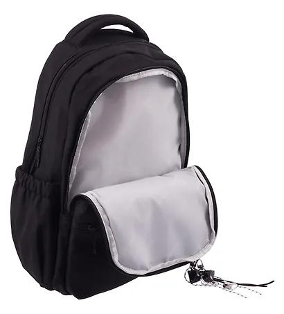 Рюкзак черный "Sun Eight" 47*32*14см, 2 отделение, 5 карманов, с брелоком - фото 9