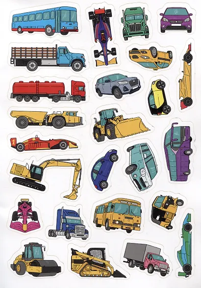 Машинки. 100 наклеек - фото 3
