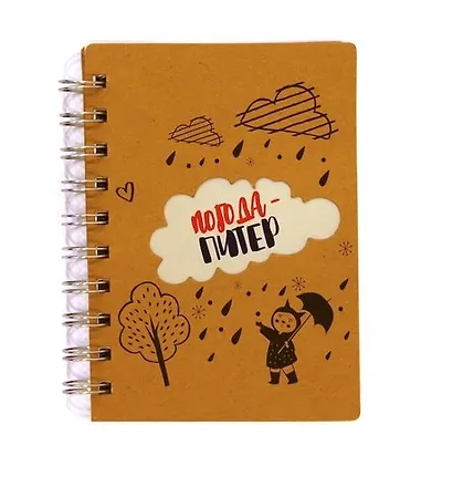 Записная книжка А6 96л лин. СПб "Погода-Питер" спираль - фото 1
