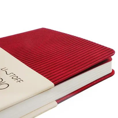 Записная книжка А6 80л кл. "Studio. Бордовый", иск.кожа,интегр.обл., скругл.углы, ляссе - фото 10