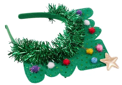 Ободок новогодний Кокошкик с мишурой (текстиль) (12-6122-HNY4) - фото 3