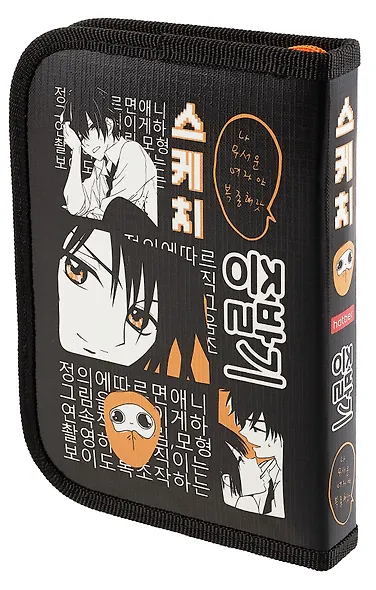 Пенал 1 отделение "Аниме. Нежные чувства" 19*13 см, молния - фото 2