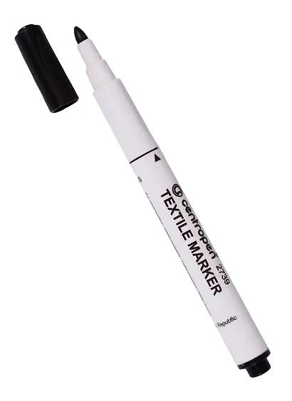 Маркер для текстиля Centropen, черный 1,8 мм - фото 1