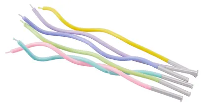 Набор свечей для торта Mix Wave (волны разноцветные) (6шт) (17см) (12-7color-candle_20) - фото 3
