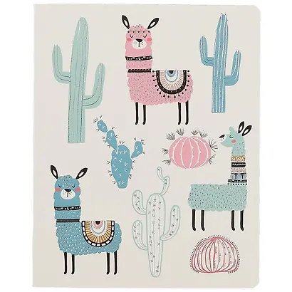Тетрадь в клетку Academy Style, "Ламы и кактусы", 48 листов, в ассортименте - фото 1
