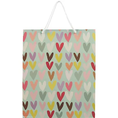 Пакет А4 32*26*10 "Разноцветные сердца.Basic" нейтр., бум.мат.ламинат - фото 2