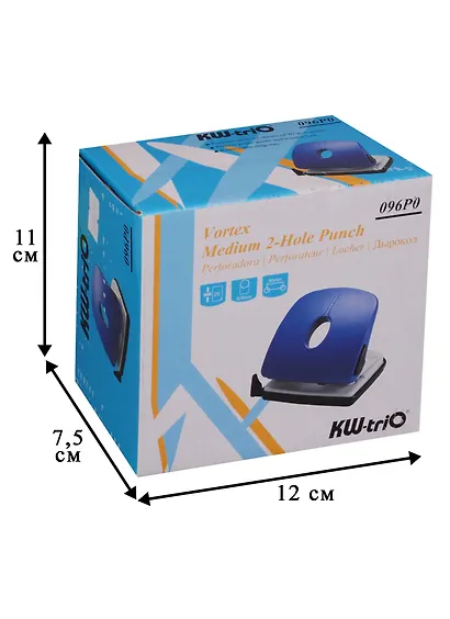 Дырокол 25 листов пластик, с линейкой - фото 3