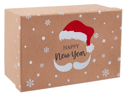 Коробка подарочная "Дед Мороз. Happy New Year" 22*14,5*10см, Новый год, картон - фото 3