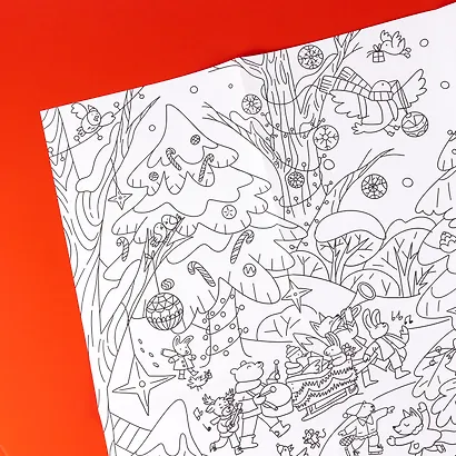 Зима в лесу. Раскраска-плакат - фото 10