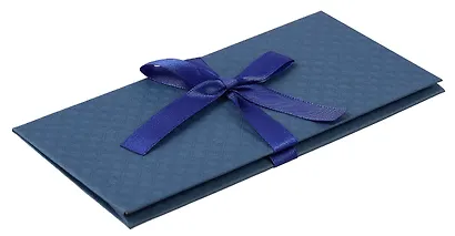 Подарочный конверт для денег ,с бантом, синий - фото 2