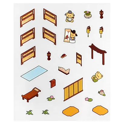 Набор наклеек с полем для создания миниатюрных сцен, размер 150х125 мм - фото 5